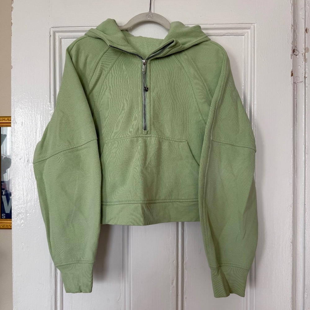Lululemon green scuba oversized half zip hoodie